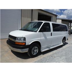 2008 CHEVROLET EXPRESS PASSENGER VAN, S/N 1GAHG35K281228090, V8 gas, A/T, A/C, odometer reading 99,6