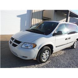 2007 DODGE CARAVAN, S/N 1D4GP24E77B213881, V6 gas, A/T, A/C, odometer reading 46,974 miles