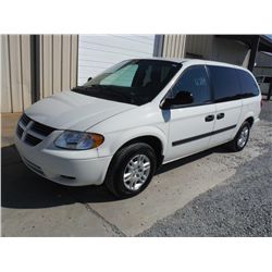 2007 DODGE CARAVAN, S/N 1D4GP24E77B213878, V6 gas, A/T, A/C, odometer reading 48,888 miles