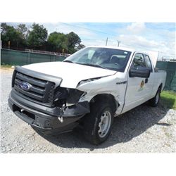 2011 FORD F150 XL EXTENDED CAB PICKUP, S/N 1FTEX1CM2BFB17794, V6 gas, A/T, A/C, odometer reading 20,