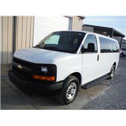 2012 CHEVROLET EXPRESS PASSENGER VAN, S/N 1GAWGPFA5C1146738, V8 gas, A/T, A/C, odometer reading 79,6