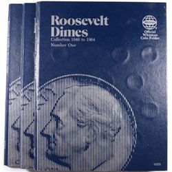 LOT of (129) ROOSEVELT DIMES, 1946-2013 , (34 are SILVER)
