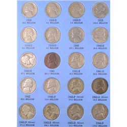 COMPLETE SET of JEFFERSON NICKELS, 1938-2013, IN WHITMAN ALBUMS