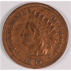 1865 INDIAN HEAD CENT, XF DETAILS CLEANED