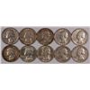 Image 1 : LOT of (10) SILVER WASHINGTON QUARTERS