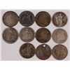 Image 1 : LOT of (11) SILVER HALF DIMES, MOSTLY LOWER GRADE / DAMAGED