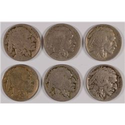 BUFFALO NICKEL LOT (6)