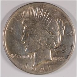 1921 PEACE SILVER DOLLAR XF-AU