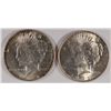Image 1 : LOT OF (2) PEACE SILVER DOLLARS