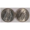 Image 2 : LOT OF (2) PEACE SILVER DOLLARS