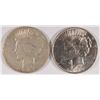 Image 1 : LOT OF (2) PEACE SILVER DOLLARS 1927-D MS 62, 1927-S DAMAGED