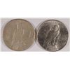 Image 2 : LOT OF (2) PEACE SILVER DOLLARS 1927-D MS 62, 1927-S DAMAGED