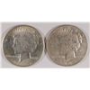 Image 1 : LOT OF (2) PEACE SILVER DOLLARS 1935 AU, 1935-S VG