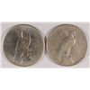 Image 2 : LOT OF (2) PEACE SILVER DOLLARS 1935 AU, 1935-S VG