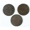Image 2 : LOT OF 3 DRAPED BUST LARGE CENTS LOWER GRADE 1798, 1880/79, 1802