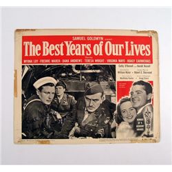 Best Years Of Our Lives Lobby Card Signed By Harold Russell