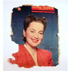 Olivia de Havilland Personal Autograph