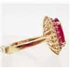 Image 2 : 14KT GOLD RUBY AND DIAMOND RING - SIZE 7