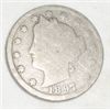 Image 1 : 1897 LIBERTY "V" NICKEL RED BOOK VALUE IS $4.00+ *NICE EARLY GOOD GRADE*!! LIBERTY NICKEL CAME OUT O