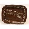 Image 1 : A 19th Century Earthenware Rectangular Dish, with slip glazed decoration, 32 cm  See illustration...