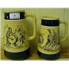 Image 1 : Two Graduated Jugs, decorated processions of court jesters and musicians...