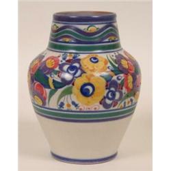 A Carter Stabler & Adams Poole Baluster Vase, decorated flowers, 24 cm  See illustration  £150-18...