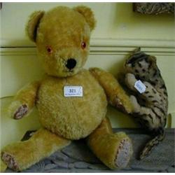 A Blonde Plush Teddy Bear, and a soft leopard (2)...
