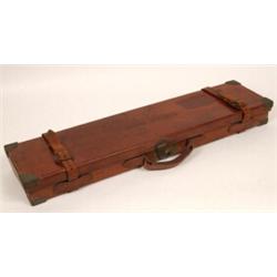 A Brown Leather Shotgun Case, by Cogswell & Harrison, London, stamped Mrs H Higson, Lufton Manor,...