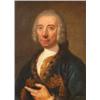 Image 1 : French School, early 18th century, a bust portrait of a gentleman wearing a powdered wig, oil on...