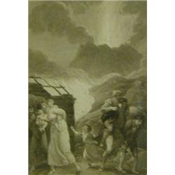 English School Early 19th Century, fleeing the volcano, greywash, 12 x 8.5 cm  £20-40...