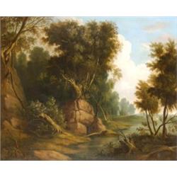 Attributed to William Payne, a Devon inlet, oil on canvas, 62 x 75 cm   See illustration  £500-60...
