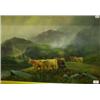 Image 1 : J*** B*** Russell, highland cattle, oil on canvas, signed, 50 x 76 cm  £70-100...