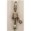 Image 1 : A Silver Novelty Mr Punch Childs Rattle, with articulated head whistle, two bells (only one shown...