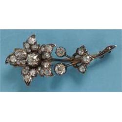 A Victorian Diamond Flower Brooch,  See illustration  £700-900...
