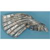 Image 1 : A Platinum and Diamond Brooch, of 1940's Design, set 77 baguette cut diamonds, also dividing into...