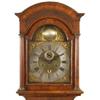 Image 1 : A Long case Clock, the 29.5 cm arched square brass dial inscribed ' Claudius Du Chesne Londini',...