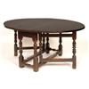 Image 1 : An Early 18th Century Oak Gateleg Table, on knopped baluster turned legs, 134 cm  See illustratio...