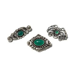 Skonvirke, Three Art Nouveau Silver Brooches, Denmark, c. 1910