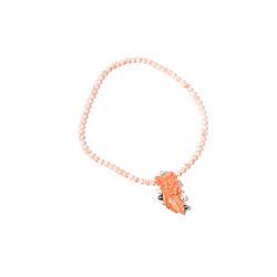 Precious Coral Necklace & 14K Gold Coral Pendant Brooch