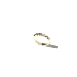 Gold Ring with 7 Brilliants, Total 0.49 Carat, 20th Century