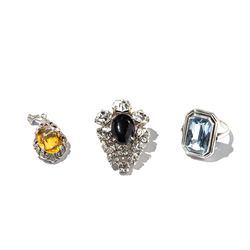 Set of Jewellery with a Brooch, a Pendant and a Ring, 1910-40