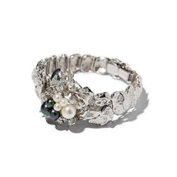 18K Gold Bracelet with 10 Pearls & 39 Diamonds, approx. 2.66 Ct