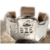 Image 8 : Hand crafted silver ear clips with golden inlay, 20th Century