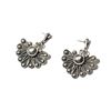 Image 1 : Sterling Silver Earrings in Mexican Folklore Style, 1980s