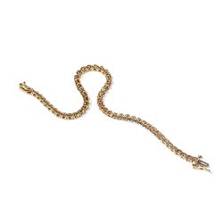 Tennis bracelet with champagne coloured diamonds, around 1980