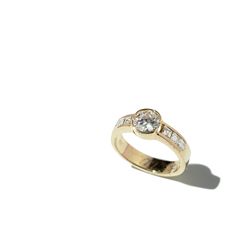 Gold Ring, 6 Diamonds & Brilliant, total c. 1.55 carat