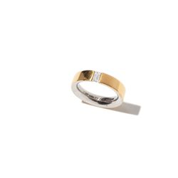 Niessing Tension Ring with a Diamond in Platinum & Pure Gold