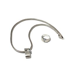 Silver Jewellery Set with Triangle Aquamarine, around 1990