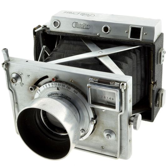 *Rare 1940-41 WW2 Minolta Auto Press Camera W/ 105mm f/3.5 Promar Lens ...