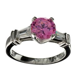 APP: 1k Designer Sebastian 2.25CT Swiss Cubic Zirconia And Platinum Over Sterling Silver Ring